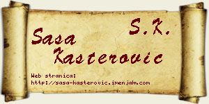 Saša Kašterović vizit kartica